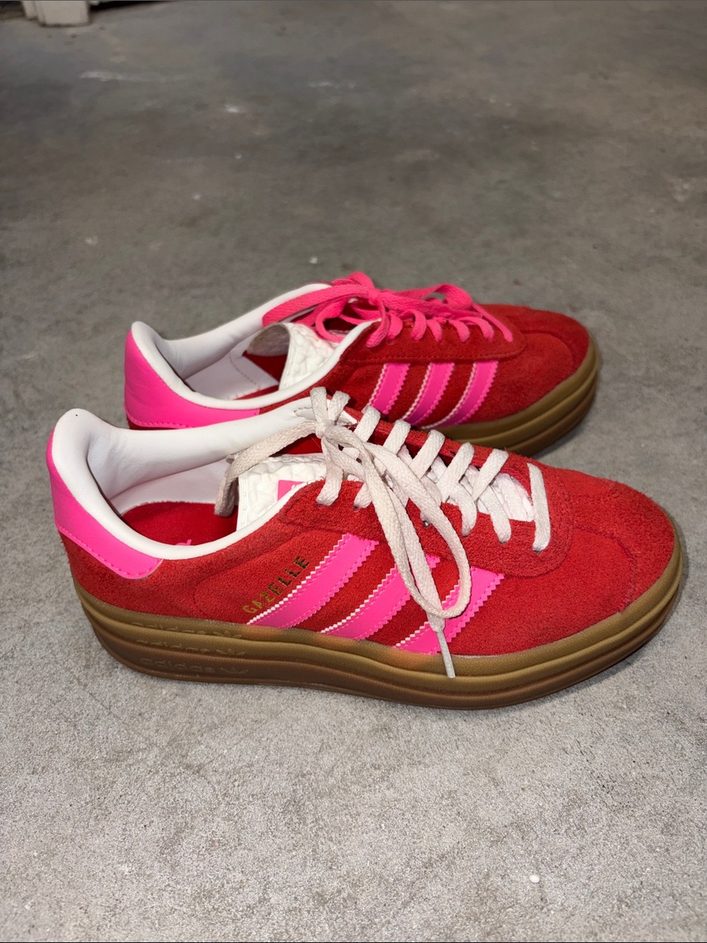 adidas Women’s Red & Hot Pink Gazelles